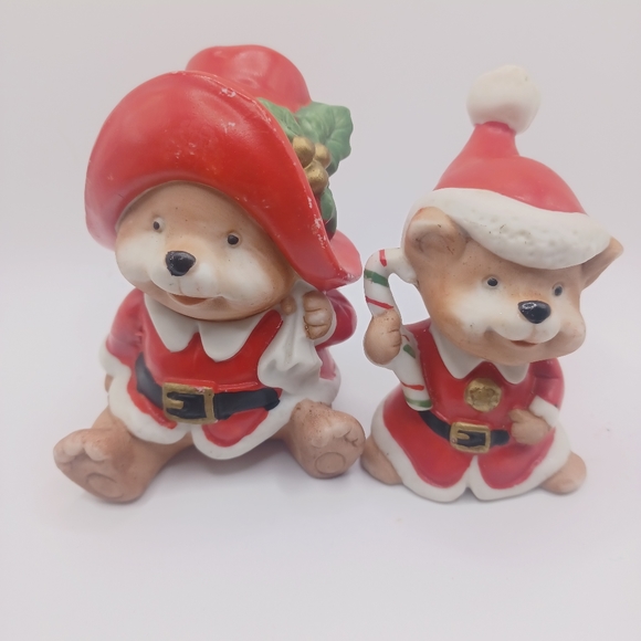 VINTAGE Homco Christmas Mice Figurines 3.5" Bundle of 2 - Picture 2 of 5